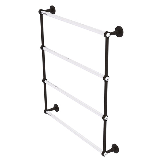 Allied Brass Clearview 32.6" x 4.6" Oil Rubbed Bronze Solid Brass Four-Tiered Ladder Towel Bar