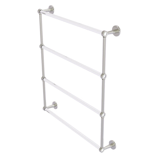 Allied Brass Clearview 32.6" x 4.6" Satin Nickel Solid Brass Four-Tiered Ladder Towel Bar