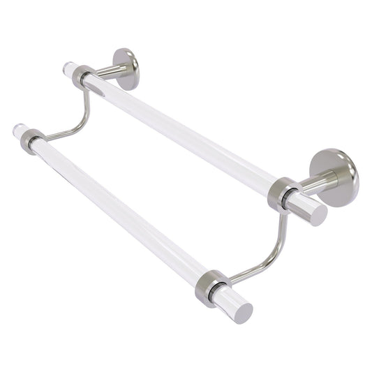 Allied Brass Clearview 34" x 5.5" Satin Nickel Solid Brass Double Towel Bar