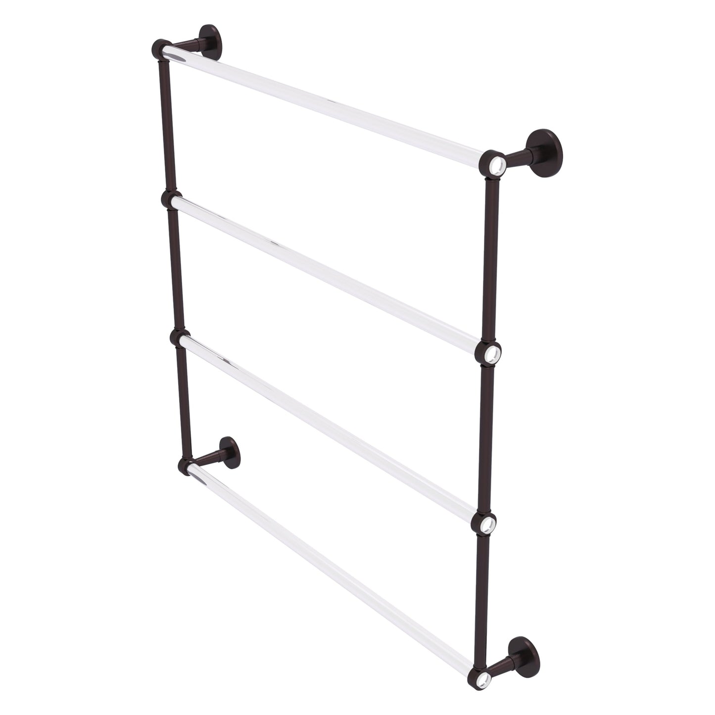 Allied Brass Clearview 38.6" x 4.6" Antique Bronze Solid Brass Four-Tiered Ladder Towel Bar