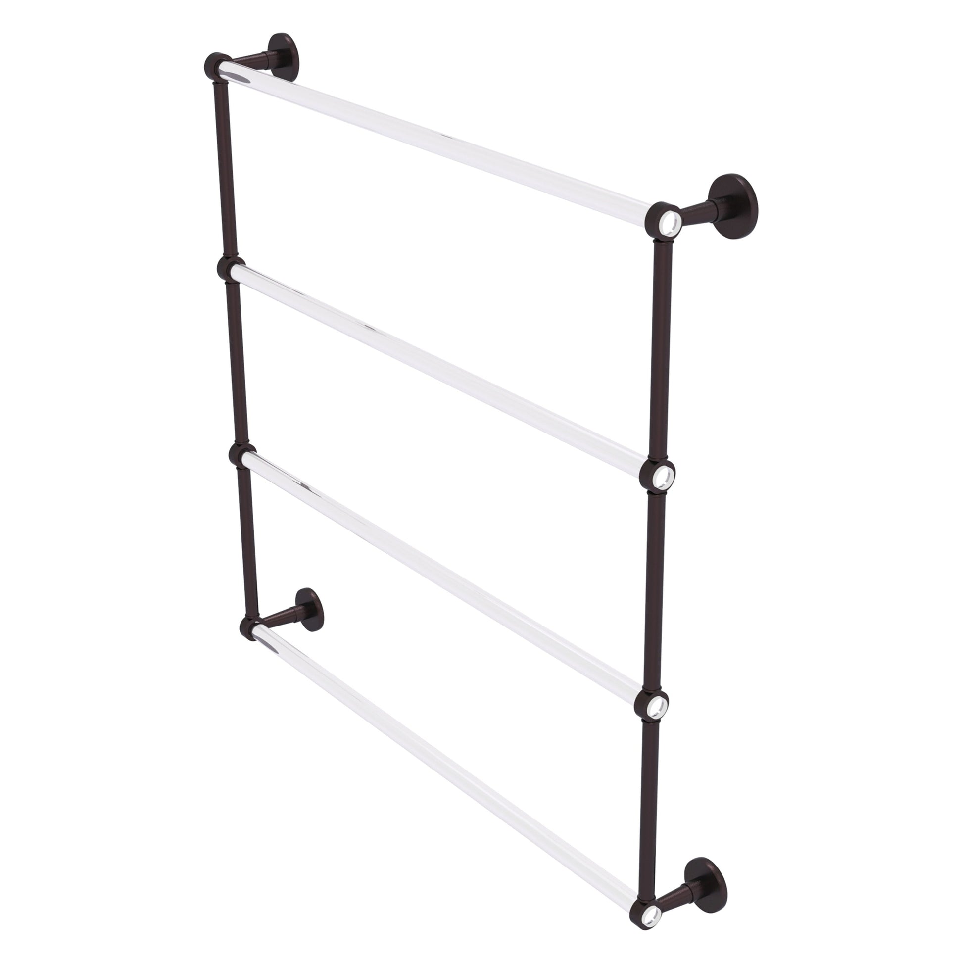 Allied Brass Clearview 38.6" x 4.6" Antique Bronze Solid Brass Four-Tiered Ladder Towel Bar