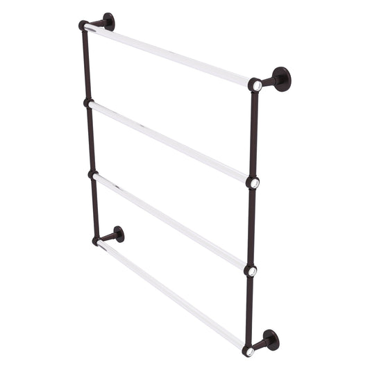 Allied Brass Clearview 38.6" x 4.6" Antique Bronze Solid Brass Four-Tiered Ladder Towel Bar