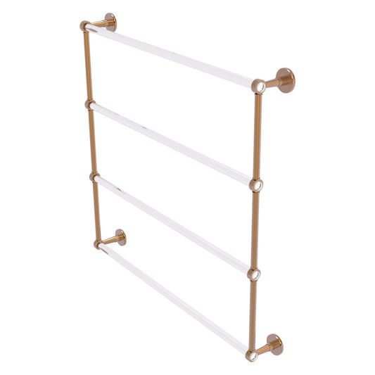 Allied Brass Clearview 38.6" x 4.6" Brushed Bronze Solid Brass Four-Tiered Ladder Towel Bar