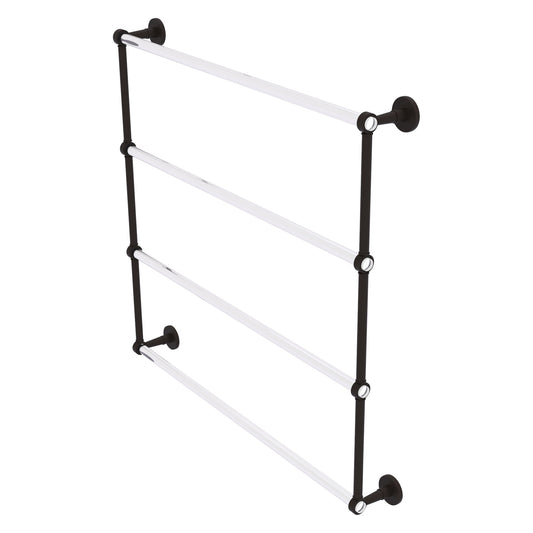 Allied Brass Clearview 38.6" x 4.6" Oil Rubbed Bronze Solid Brass Four-Tiered Ladder Towel Bar