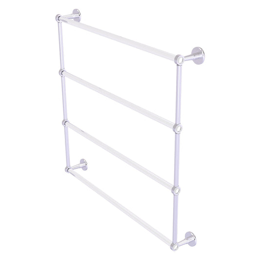 Allied Brass Clearview 38.6" x 4.6" Satin Chrome Solid Brass Four-Tiered Ladder Towel Bar