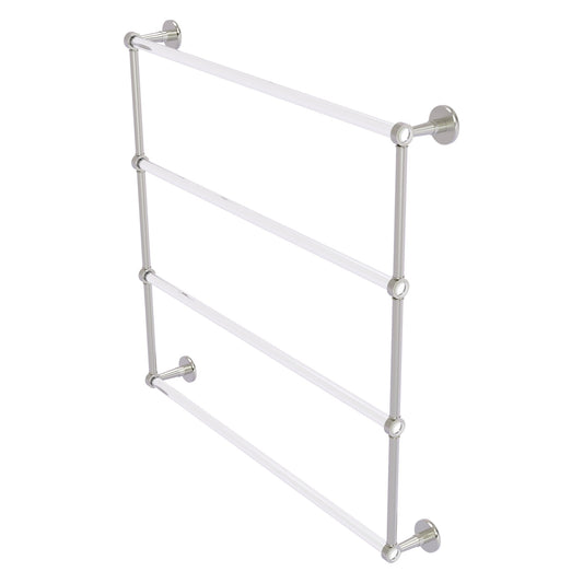 Allied Brass Clearview 38.6" x 4.6" Satin Nickel Solid Brass Four-Tiered Ladder Towel Bar