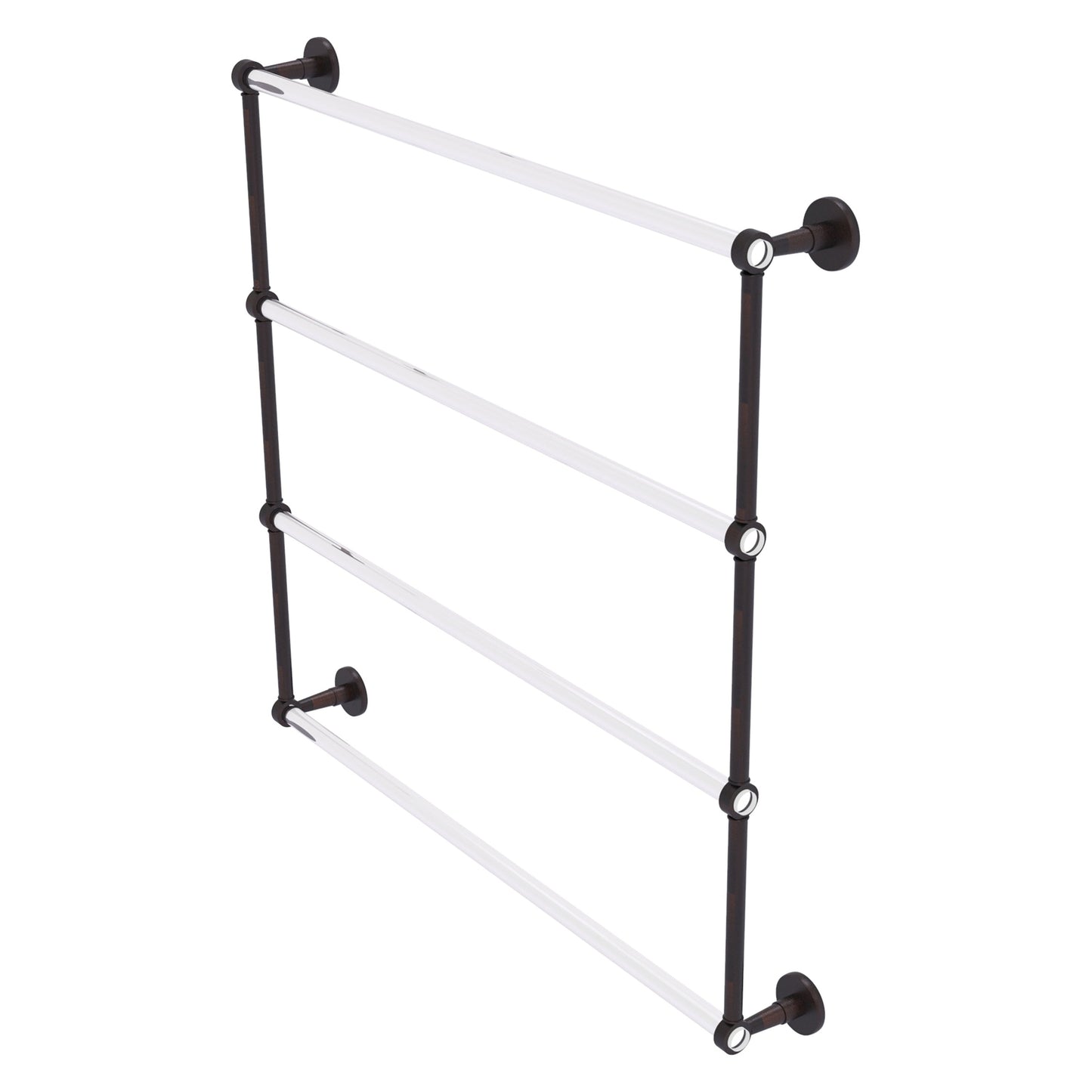 Allied Brass Clearview 38.6" x 4.6" Venetian Bronze Solid Brass Four-Tiered Ladder Towel Bar