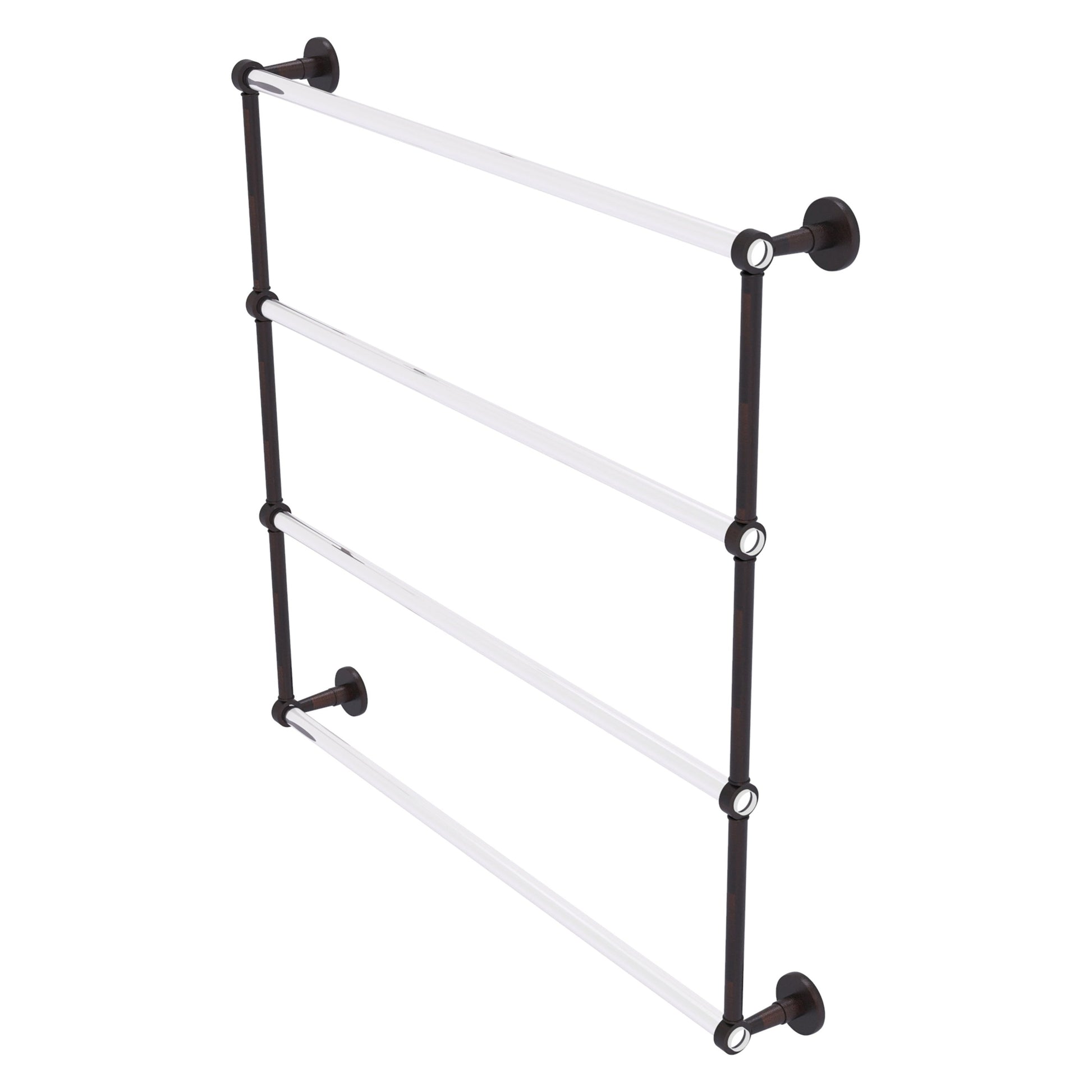 Allied Brass Clearview 38.6" x 4.6" Venetian Bronze Solid Brass Four-Tiered Ladder Towel Bar