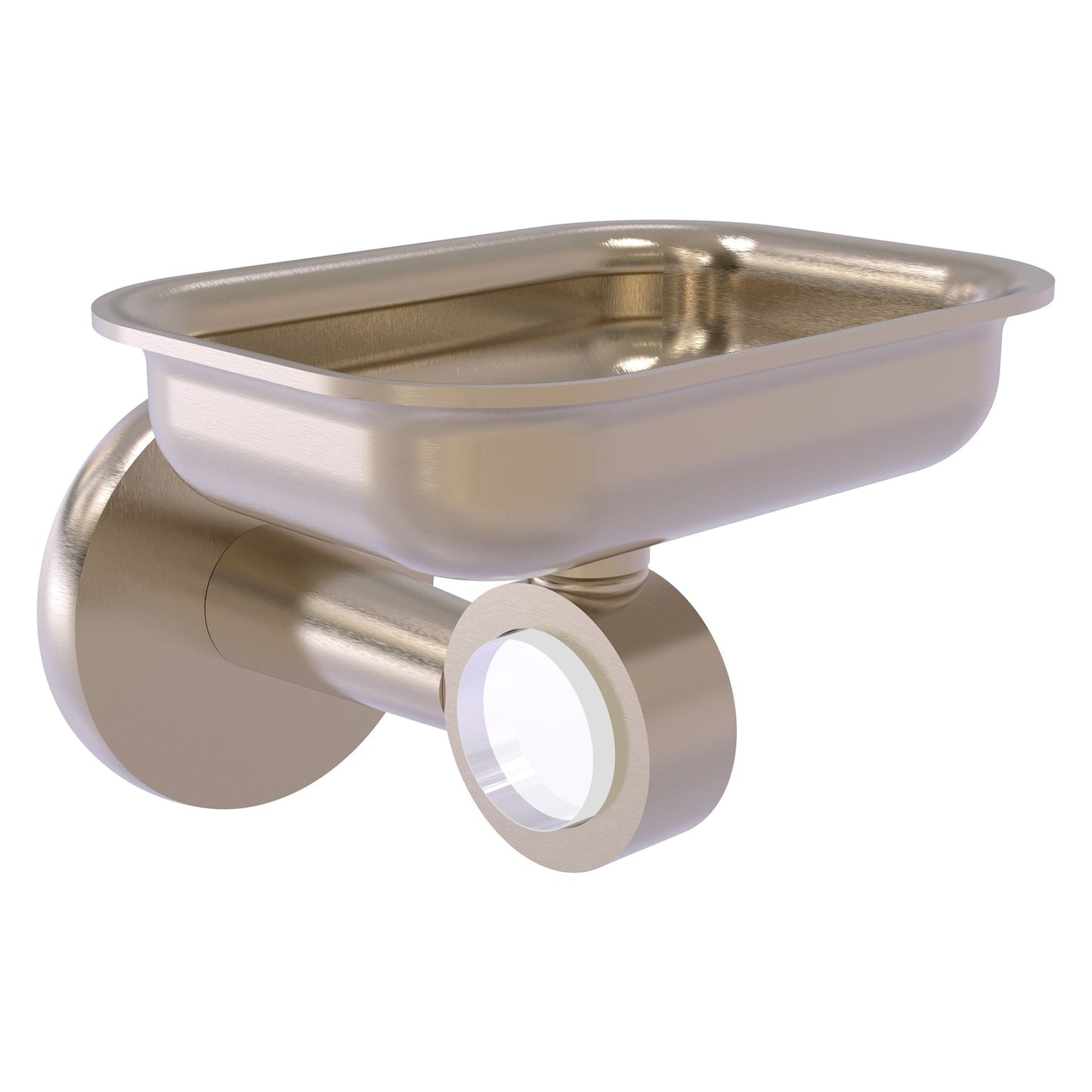 Allied Brass Clearview 4.4" x 3.6" Antique Pewter Solid Brass Wall-Mounted Soap Dish Holder