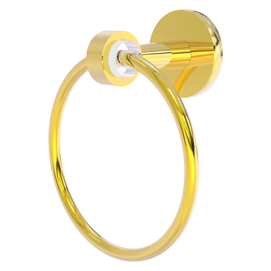 Allied Brass Clearview 6" x 3.84" Polished Brass Solid Brass Towel Ring