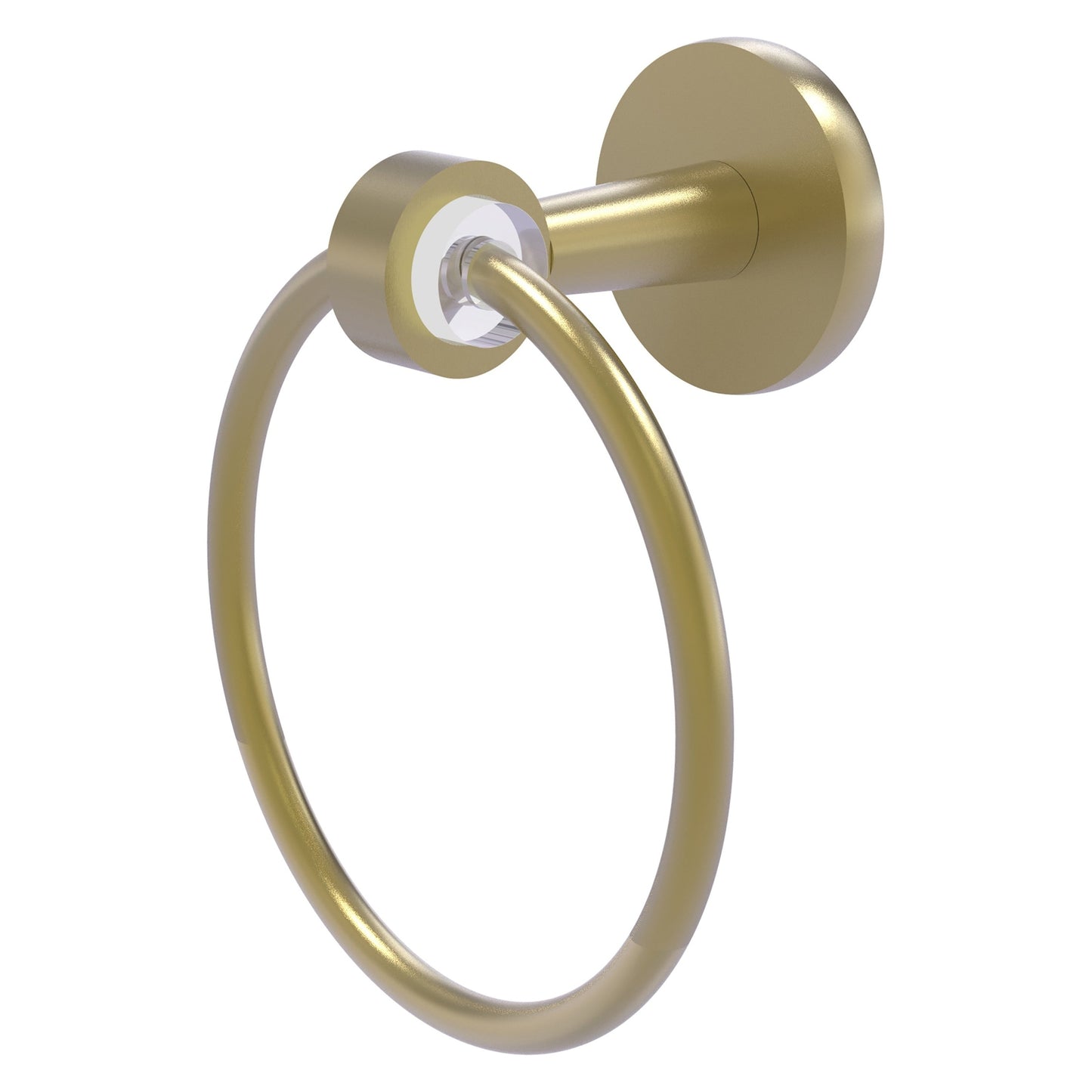 Allied Brass Clearview 6" x 3.84" Satin Brass Solid Brass Towel Ring