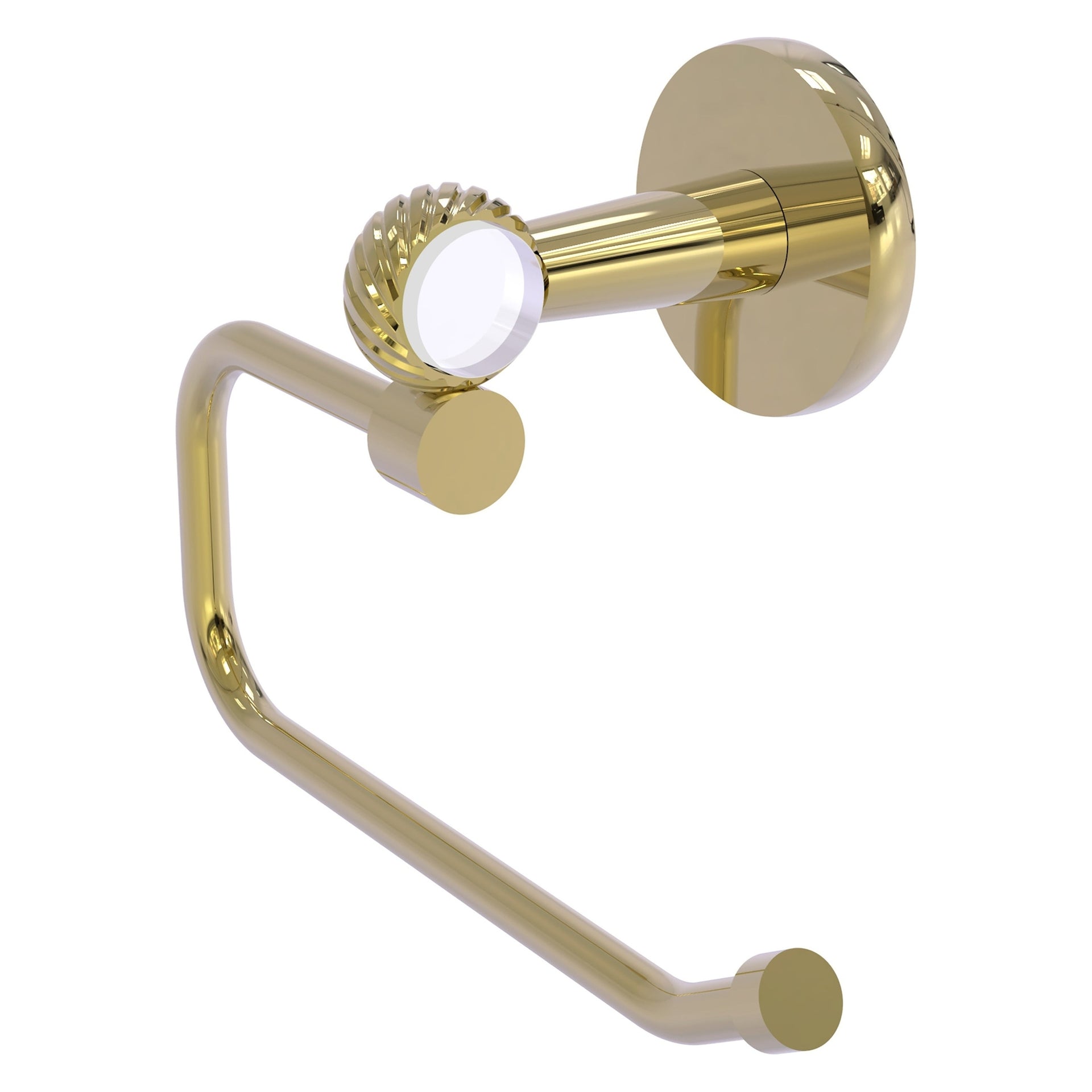Allied Brass Fresno Collection Rollerless Toilet Paper Holder - Unlacquered Brass