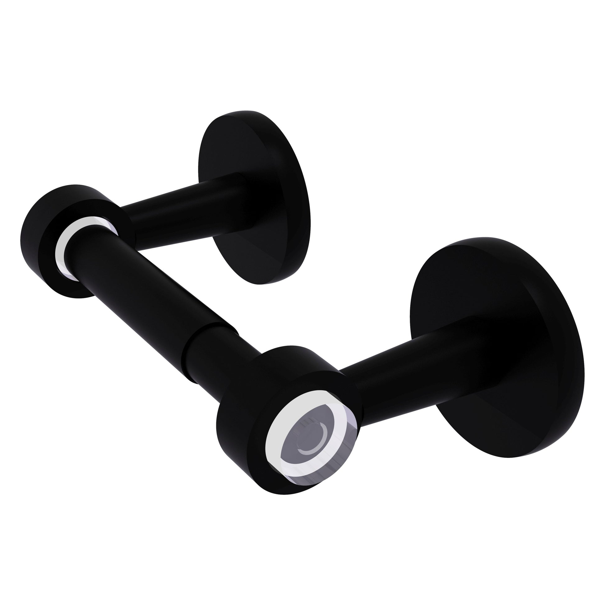 Allied Brass Matte Black Freestanding Single Post Toilet Paper Holder in  the Toilet Paper Holders department at