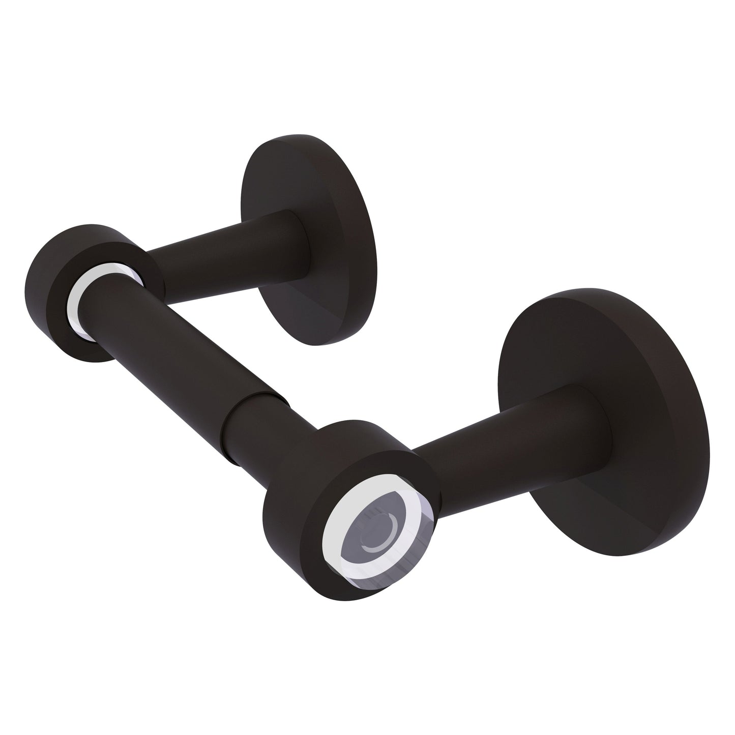 Allied Brass Clearview 8.1" x 3.8" Oil Rubbed Bronze Solid Brass Two-Post Toilet Tissue Holder