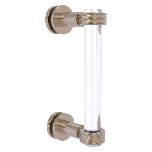 Allied Brass Clearview 9" x 1.7" Antique Pewter Solid Brass Single Side Shower Door Pull With Grooved Accents