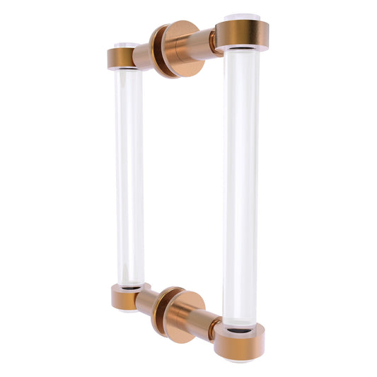 Allied Brass Clearview 9" x 1.7" Brushed Bronze Solid Brass Back-to-Back Shower Door Pull