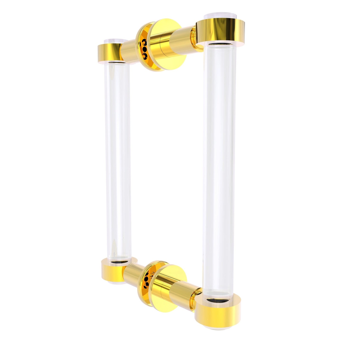 Allied Brass Clearview 9" x 1.7" Polished Brass Solid Brass Back-to-Back Shower Door Pull