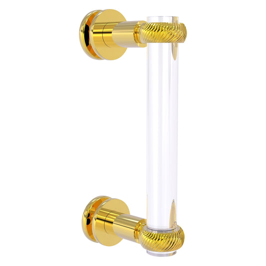 Allied Brass Clearview 9" x 1.7" Polished Brass Solid Brass Single Side Shower Door Pull With Twisted Accents