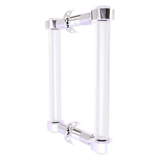Allied Brass Clearview 9" x 1.7" Polished Chrome Solid Brass Back-to-Back Shower Door Pull