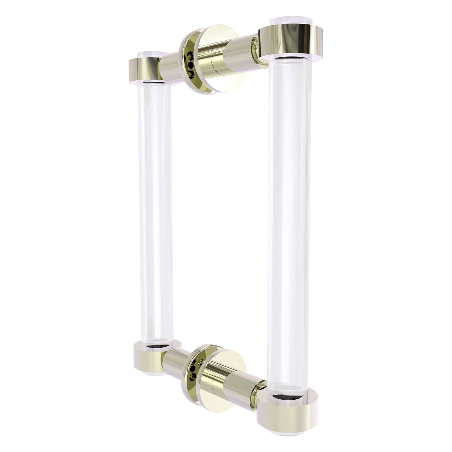 Allied Brass Clearview 9" x 1.7" Polished Nickel Solid Brass Back-to-Back Shower Door Pull