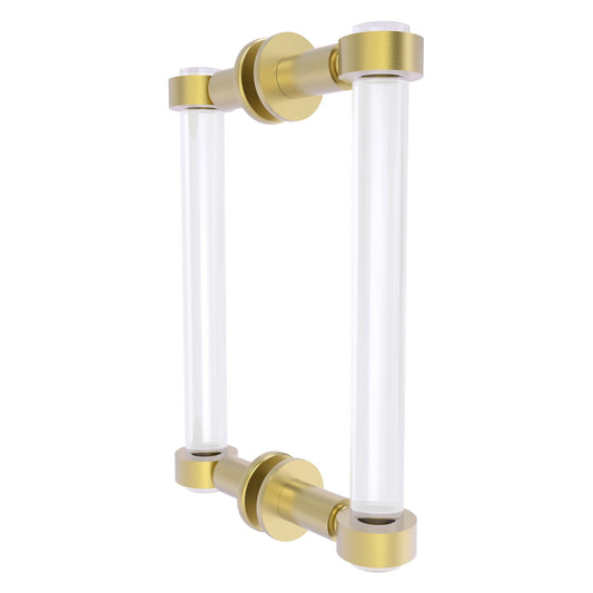 Allied Brass Clearview 9" x 1.7" Satin Brass Solid Brass Back-to-Back Shower Door Pull