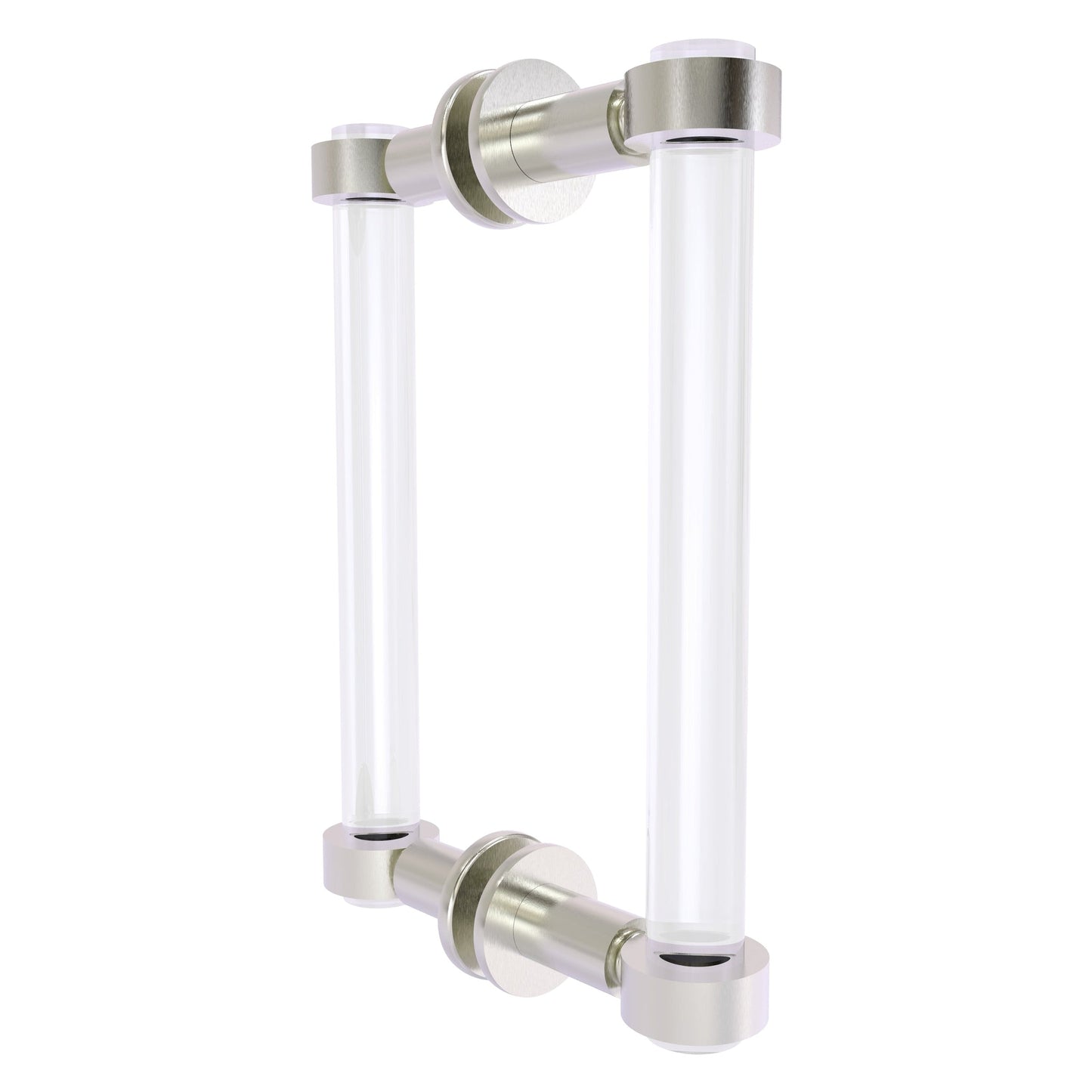 Allied Brass Clearview 9" x 1.7" Satin Nickel Solid Brass Back-to-Back Shower Door Pull