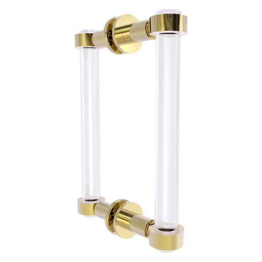 Allied Brass Clearview 9" x 1.7" Unlacquered Brass Solid Brass Back-to-Back Shower Door Pull