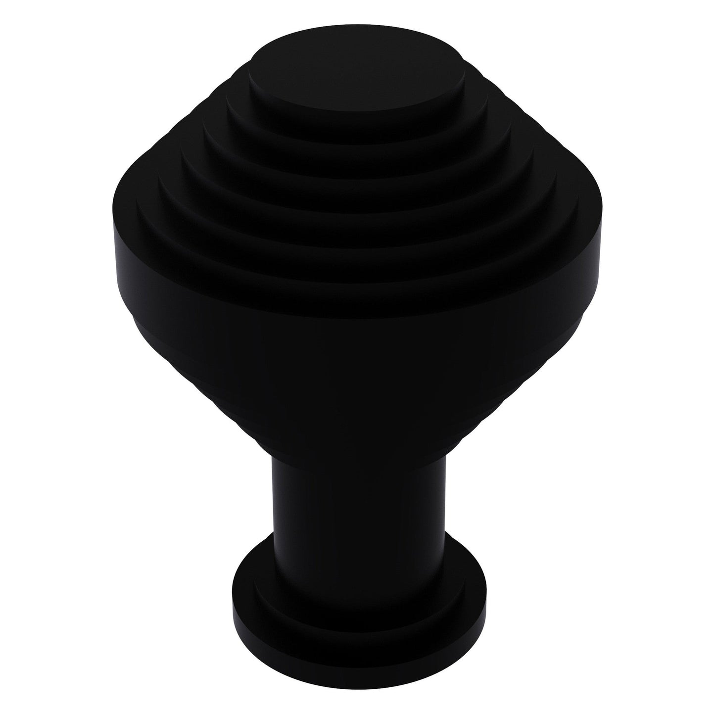 Allied Brass D-1 1" x 1" Matte Black Solid Brass Cabinet Knob