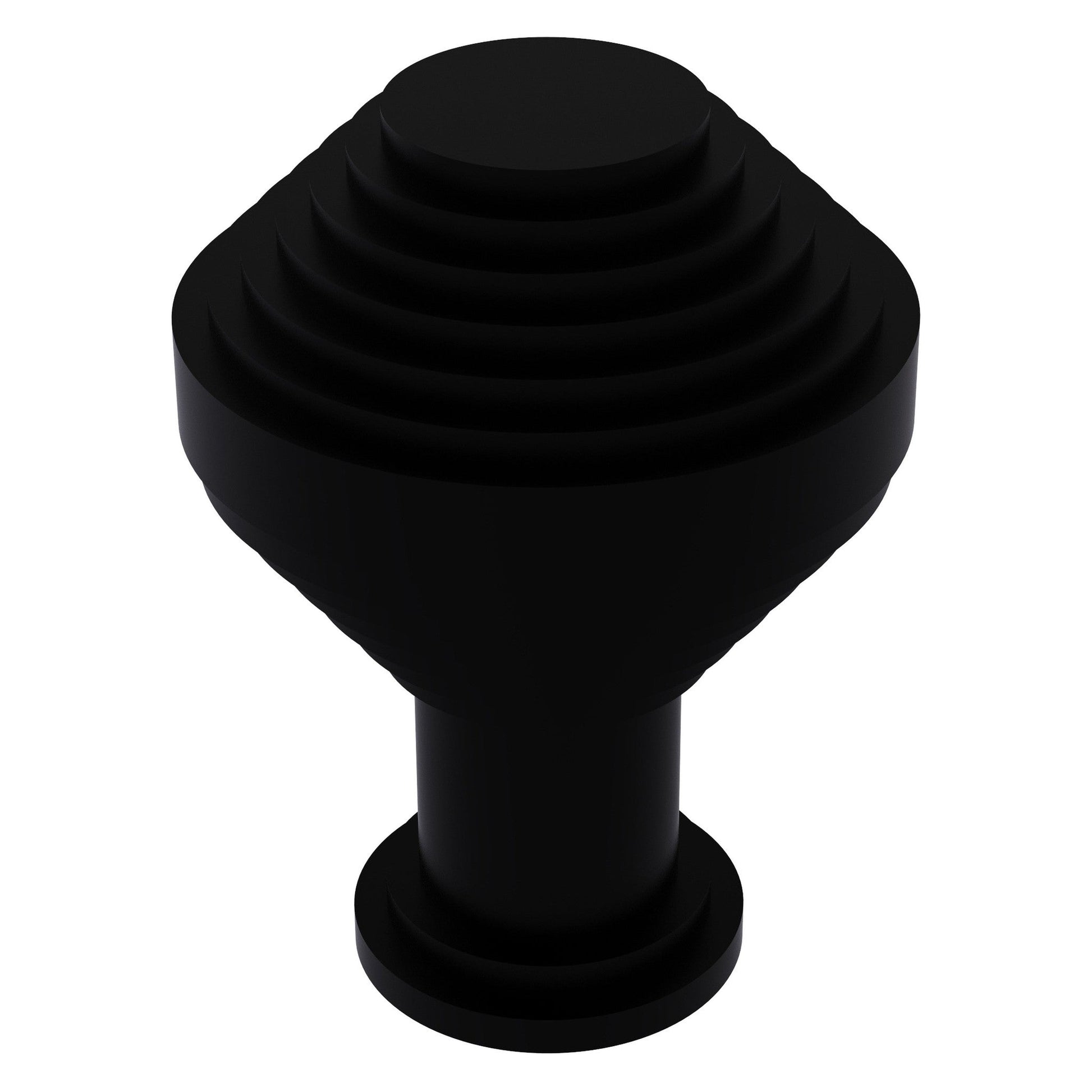 Allied Brass D-1 1" x 1" Matte Black Solid Brass Cabinet Knob