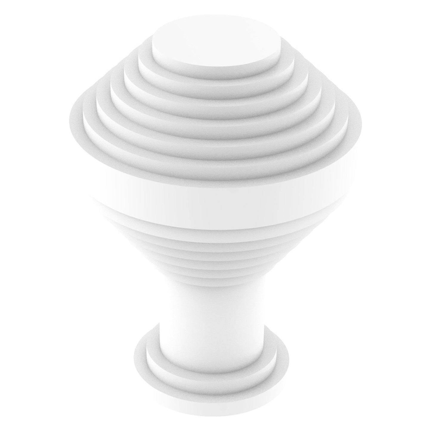 Allied Brass D-1 1" x 1" Matte White Solid Brass Cabinet Knob