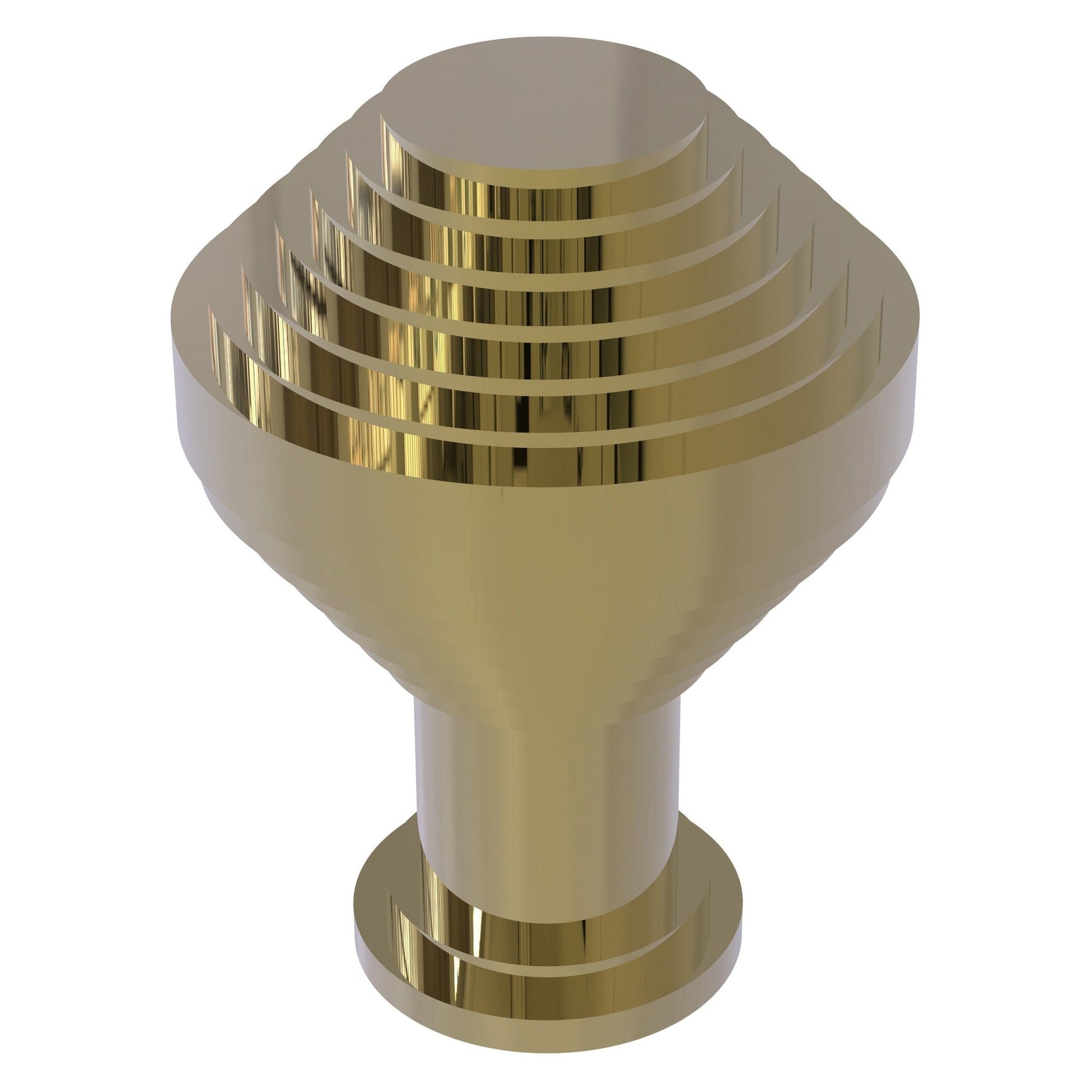 Allied Brass D-1 1" x 1" Unlacquered Brass Solid Brass Cabinet Knob