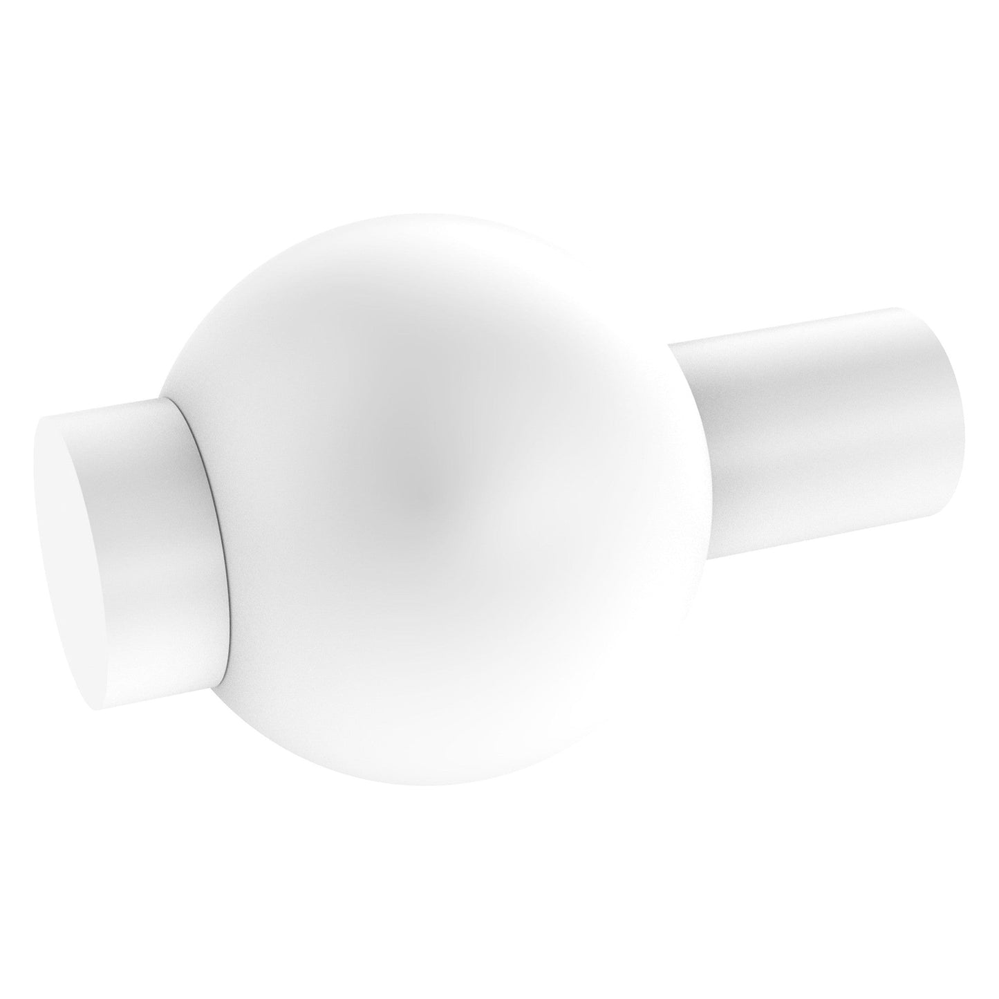 Allied Brass D-10 1.25" x 1.25" Matte White Solid Brass Cabinet Knob