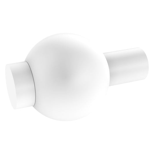 Allied Brass D-10 1.25" x 1.25" Matte White Solid Brass Cabinet Knob