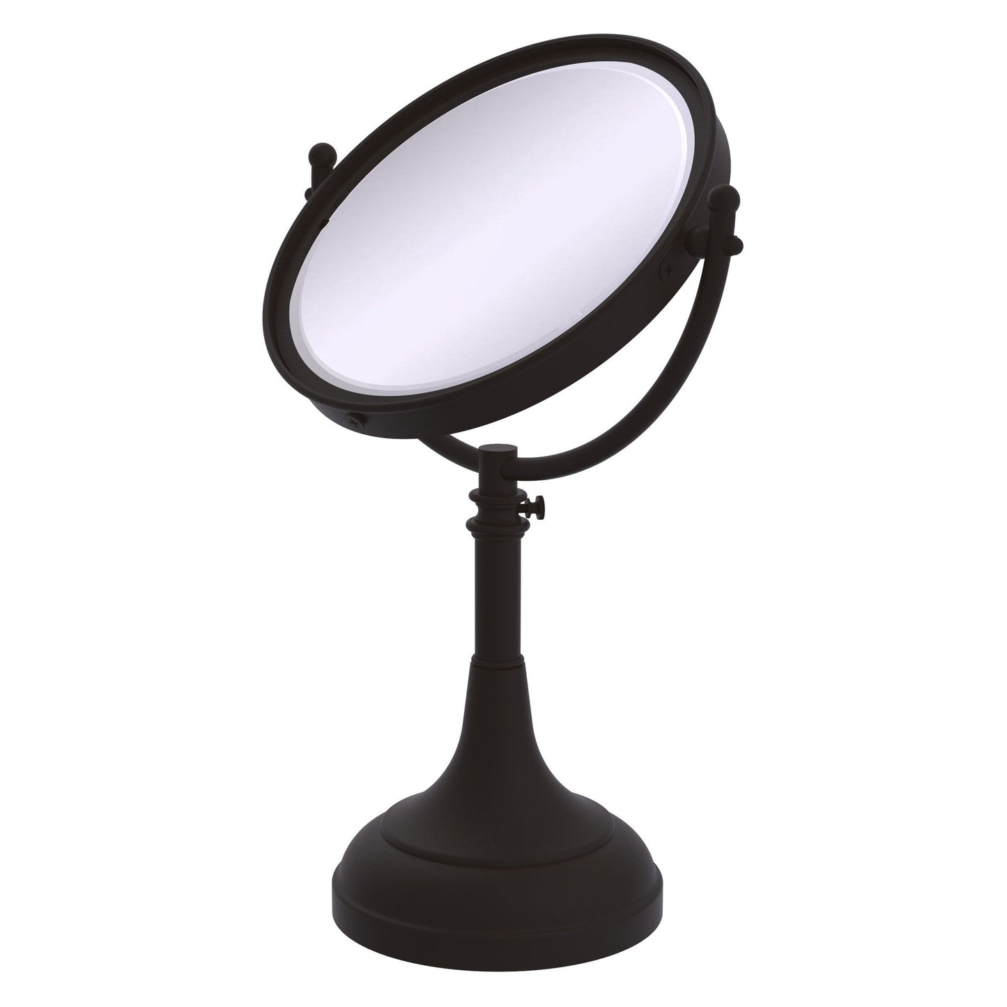 Allied Brass DM-1/2X 8" x 8" Oil Rubbed Bronze Solid Brass Vanity Top Make-Up Mirror 2X Magnification