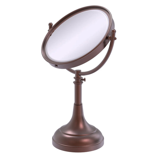 Allied Brass DM-1/3X 8" x 8" Antique Copper Solid Brass Vanity Top Make-Up Mirror 3X Magnification