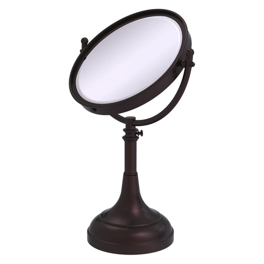 Allied Brass DM-1/5X 8" x 8" Antique Bronze Solid Brass Vanity Top Make-Up Mirror 5X Magnification
