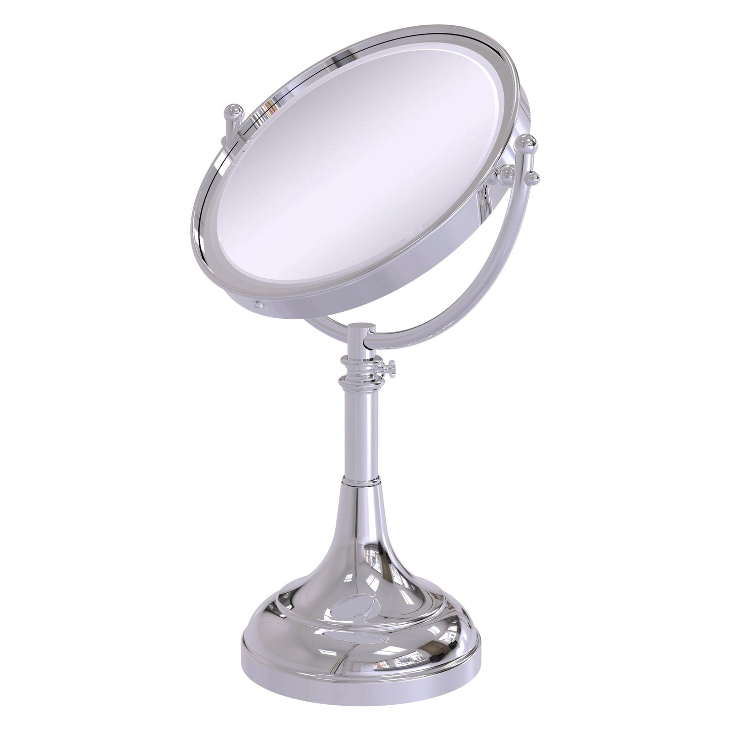 Allied Brass DM-1/5X 8" x 8" Polished Chrome Solid Brass Vanity Top Make-Up Mirror 5X Magnification