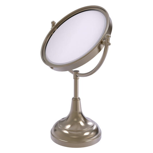 Allied Brass DM-2/3X 8" x 8" Antique Pewter Solid Brass Vanity Top Make-Up Mirror 3X Magnification