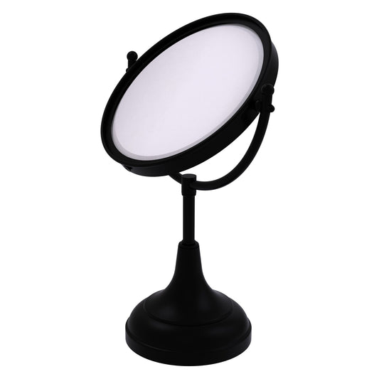 Allied Brass DM-2/3X 8" x 8" Matte Black Solid Brass Vanity Top Make-Up Mirror 3X Magnification
