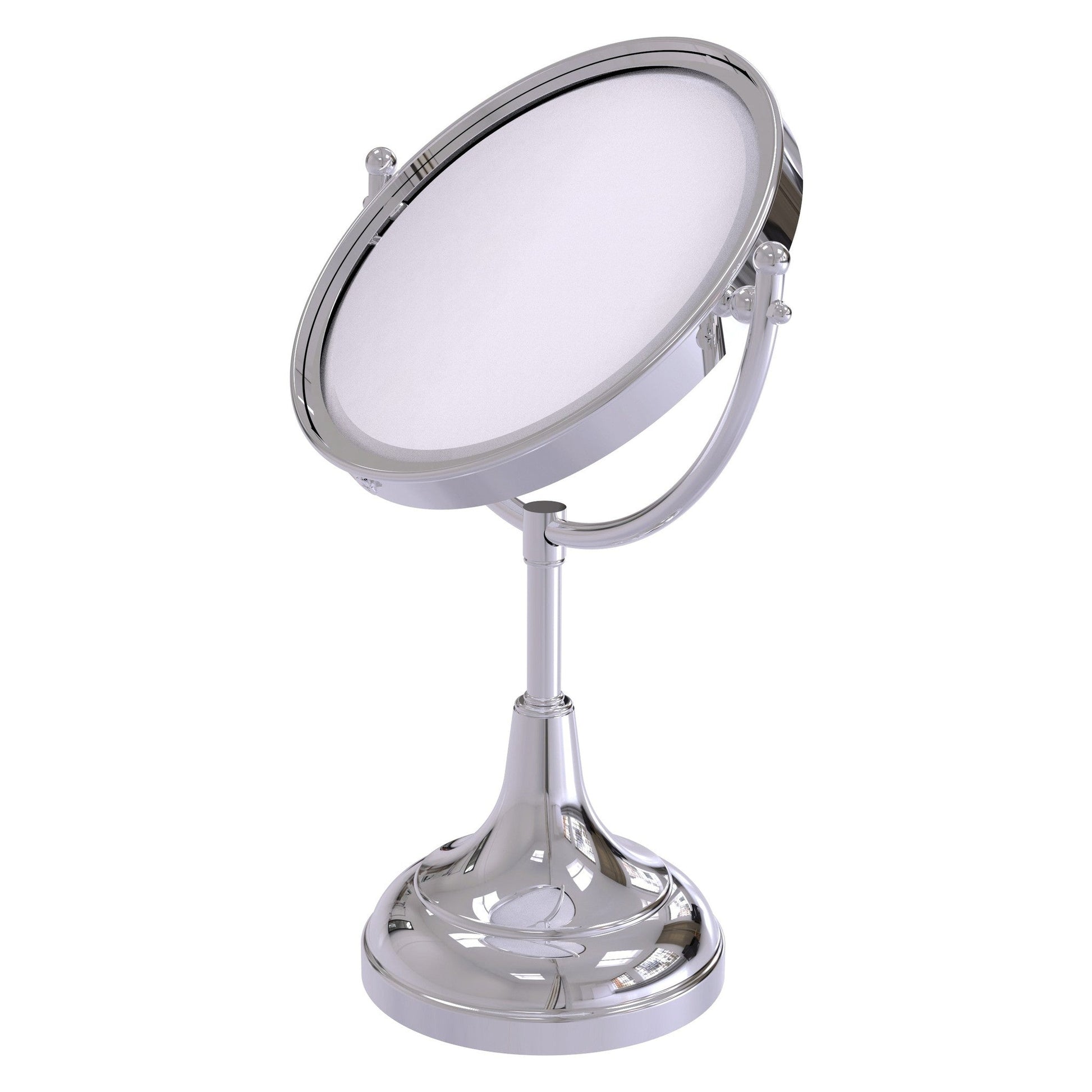 Allied Brass DM-2/3X 8" x 8" Polished Chrome Solid Brass Vanity Top Make-Up Mirror 3X Magnification
