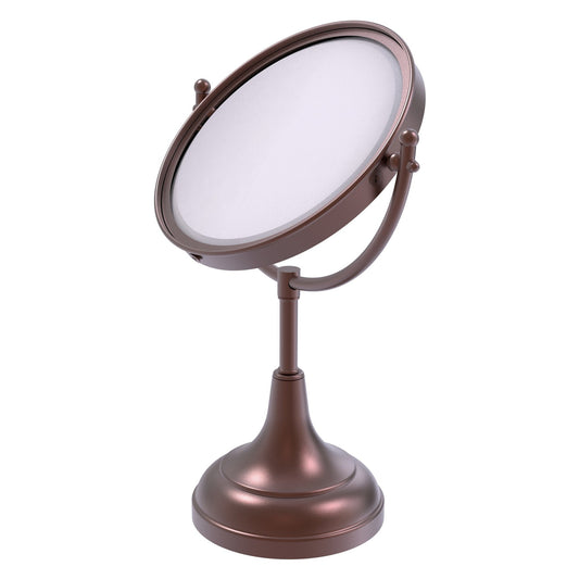 Allied Brass DM-2/4X 8" x 8" Antique Copper Solid Brass Vanity Top Make-Up Mirror 4X Magnification