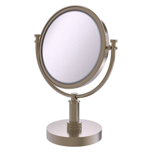 Allied Brass DM-4D/5X 8" x 8" Antique Pewter Solid Brass Vanity Top Make-Up Mirror 5X Magnification