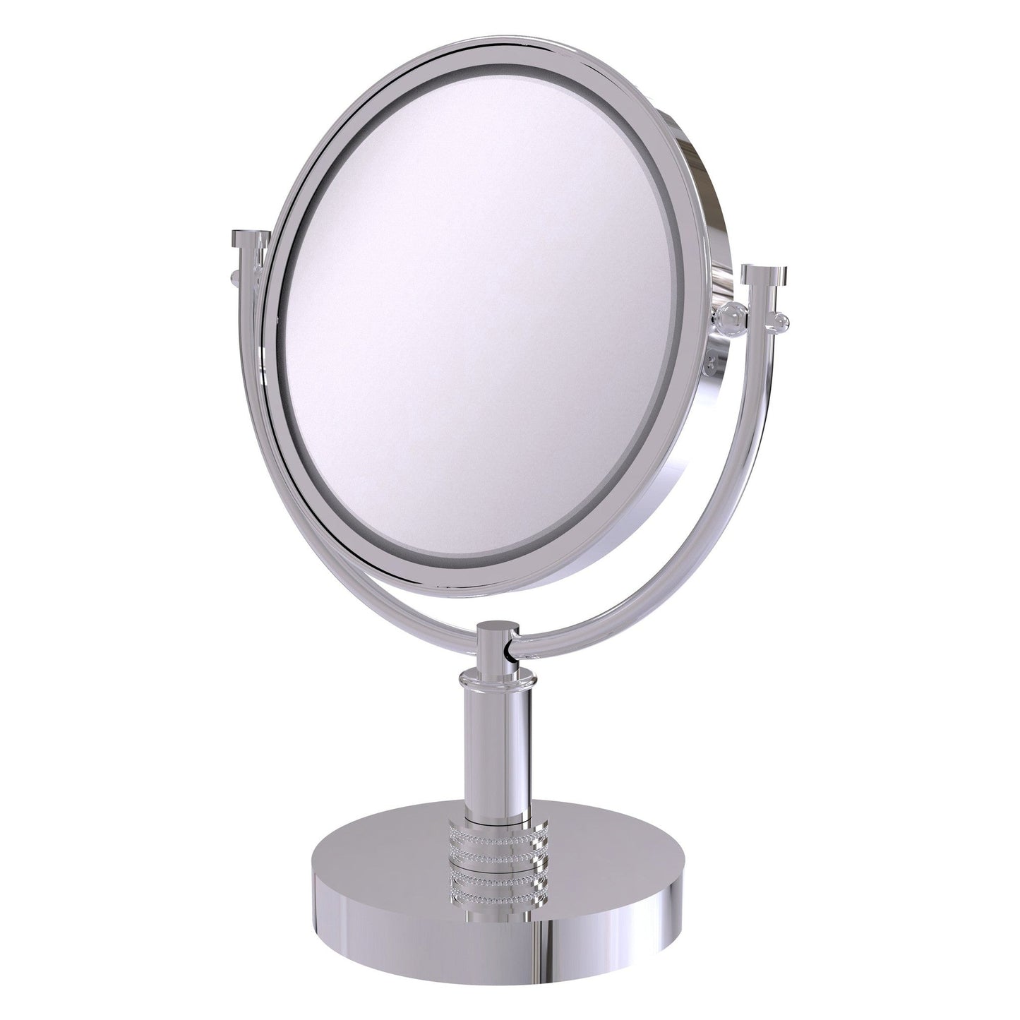 Allied Brass DM-4D/5X 8" x 8" Polished Chrome Solid Brass Vanity Top Make-Up Mirror 5X Magnification