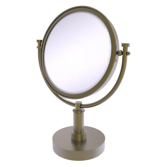 Allied Brass DM-4G/2X 8" x 8" Antique Brass Solid Brass Vanity Top Make-Up Mirror 2X Magnification