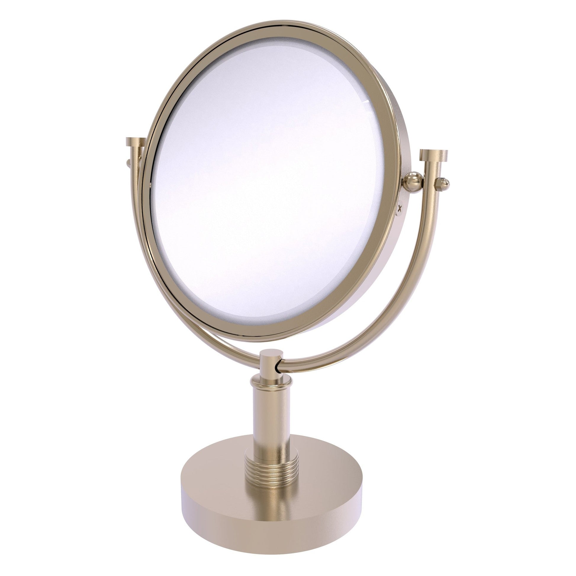 Allied Brass DM-4G/2X 8" x 8" Antique Pewter Solid Brass Vanity Top Make-Up Mirror 2X Magnification