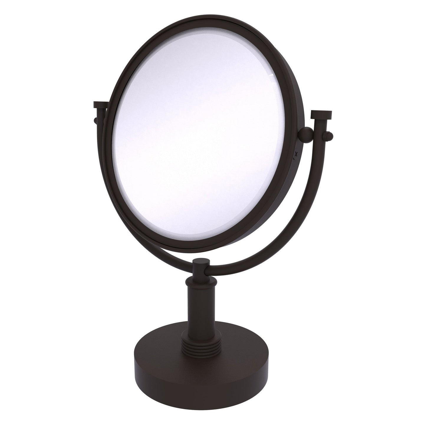 Allied Brass DM-4G/2X 8" x 8" Oil Rubbed Bronze Solid Brass Vanity Top Make-Up Mirror 2X Magnification