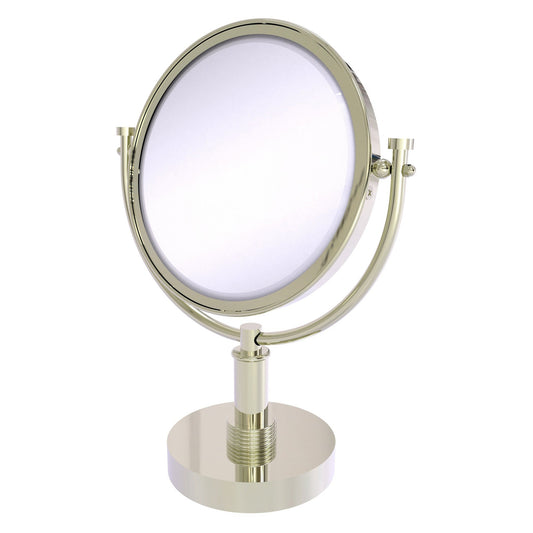 Allied Brass DM-4G/2X 8" x 8" Polished Nickel Solid Brass Vanity Top Make-Up Mirror 2X Magnification
