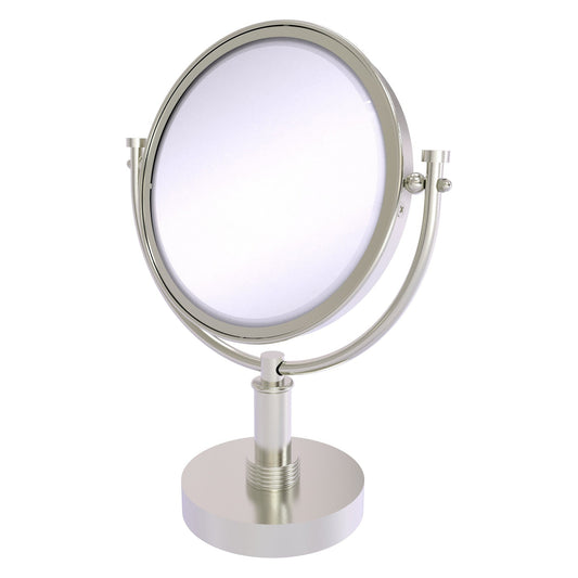 Allied Brass DM-4G/2X 8" x 8" Satin Nickel Solid Brass Vanity Top Make-Up Mirror 2X Magnification