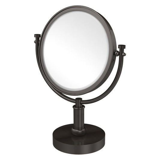 Allied Brass DM-4T/3X 8" x 8" Oil Rubbed Bronze Solid Brass Vanity Top Make-Up Mirror 3X Magnification