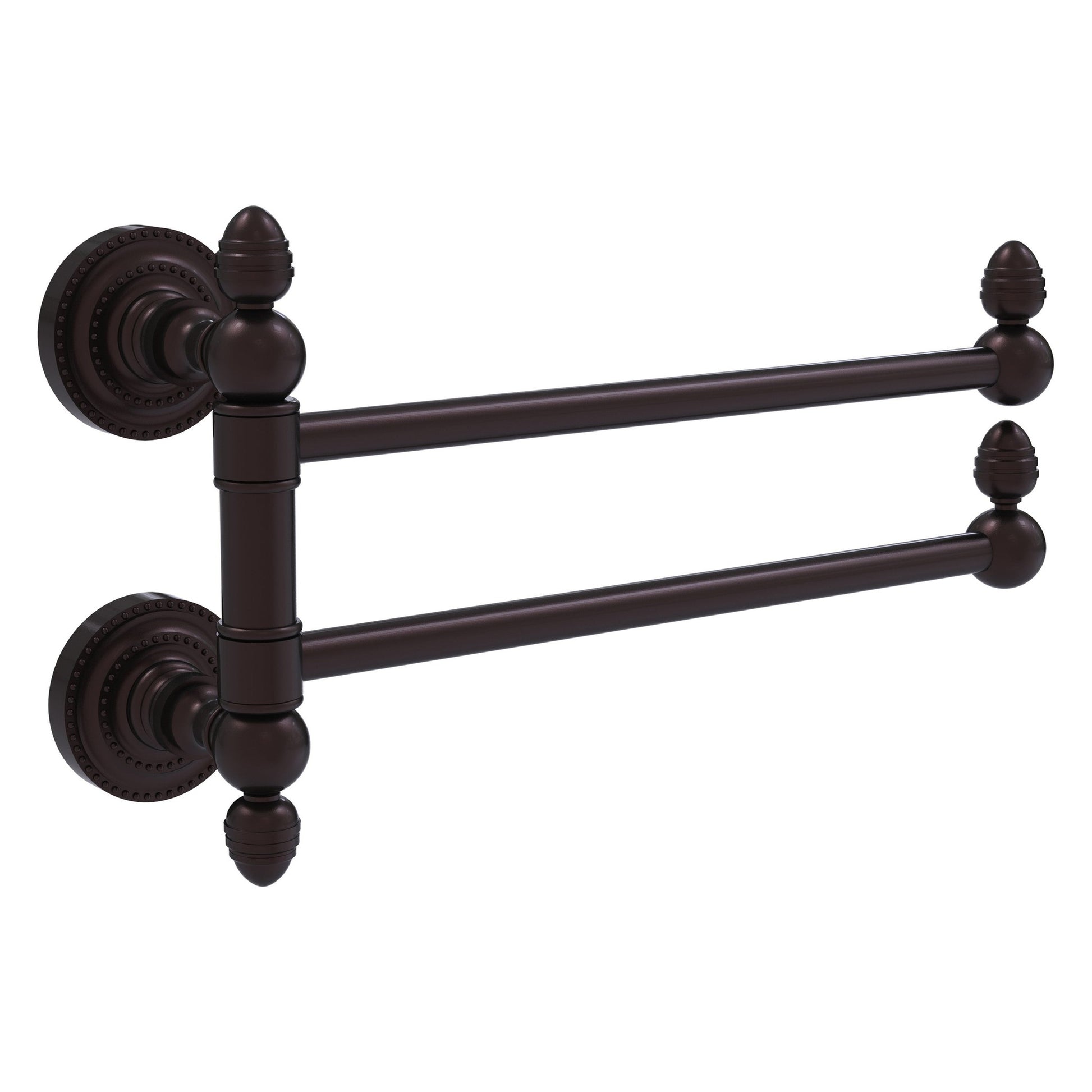 Allied Brass Solid Brass Towel Stand with 4 Pivoting Swing Arms Polished Brass  Brass Finish, Polished 